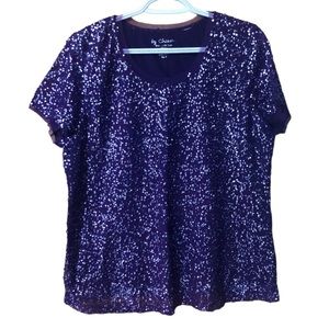 Gorgeous amethyst sequins top